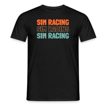 Sim Racing - Männer T-Shirt - Schwarz - Vorne - AI Model Male 178 light (178cm)