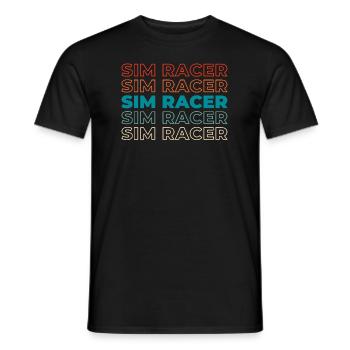 Sim Racing - Men's T-Shirt - black - Front - AI Model Male 178 light (178cm)