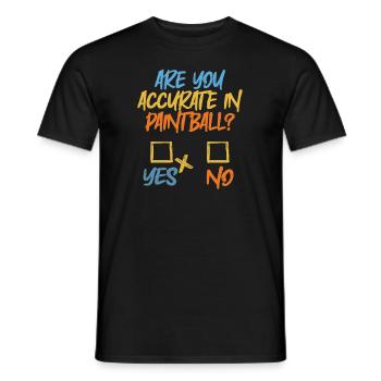 Paintball Lustig - Männer T-Shirt - Schwarz - Vorne - AI Model Male 178 light (178cm)