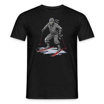 Ski Après-ski Ski Ninja - T-shirt homme - noir - Devant - AI Model Male 178 light (178cm)