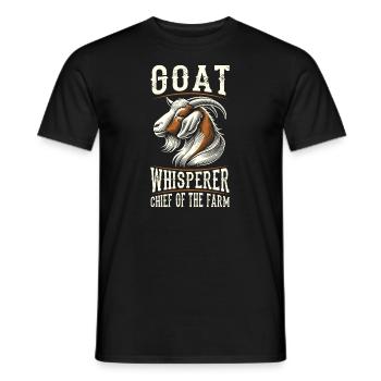 Goat Chief of the Farm - Men's T-Shirt - black - Front - AI Model Male 178 light (178cm)