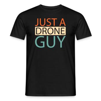 Drone Quadcopter Just A Drone Guy - Men's T-Shirt - black - Front - AI Model Male 178 light (178cm)
