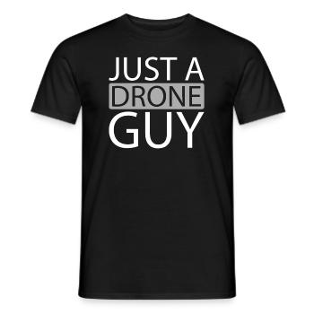 Drone Quadcopter Just A Drone Guy - Men's T-Shirt - black - Front - AI Model Male 178 light (178cm)