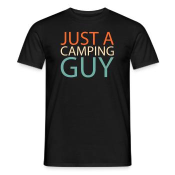 Tente Camping Camping Juste un gars de camping - T-shirt homme - noir - Devant - AI Model Male 178 light (178cm)