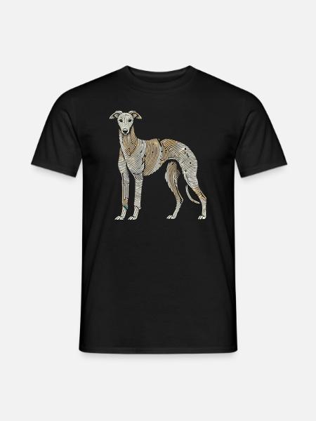 Greyhound Greyhound Fingerprint - Men's T-Shirt - black