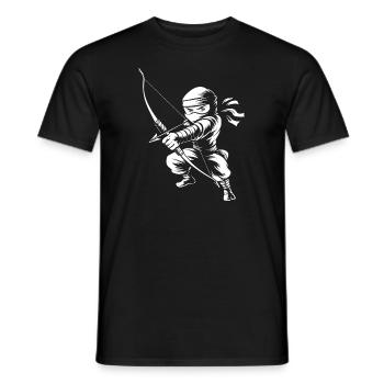 Tir à l’arc Tir à l’arc Archer - T-shirt homme - noir - Devant - AI Model Male 178 light (178cm)
