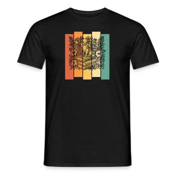 Chihuahua Flower Book Reader Floral Cottagecore - Men's T-Shirt - black - Front - AI Model Male 178 light (178cm)