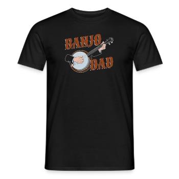 Banjo - Männer T-Shirt - Schwarz - Vorne - AI Model Male 178 light (178cm)