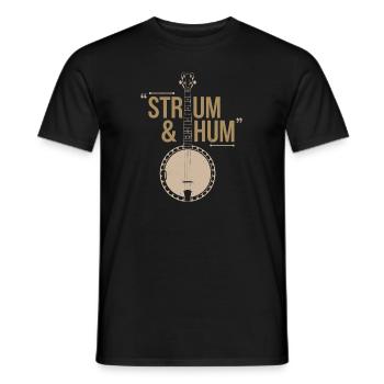 Banjo - Männer T-Shirt - Schwarz - Vorne - AI Model Male 178 light (178cm)