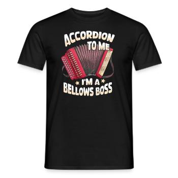 Accordéon - T-shirt homme - noir - Devant - AI Model Male 178 light (178cm)
