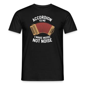 Accordéon - T-shirt homme - noir - Devant - AI Model Male 178 light (178cm)