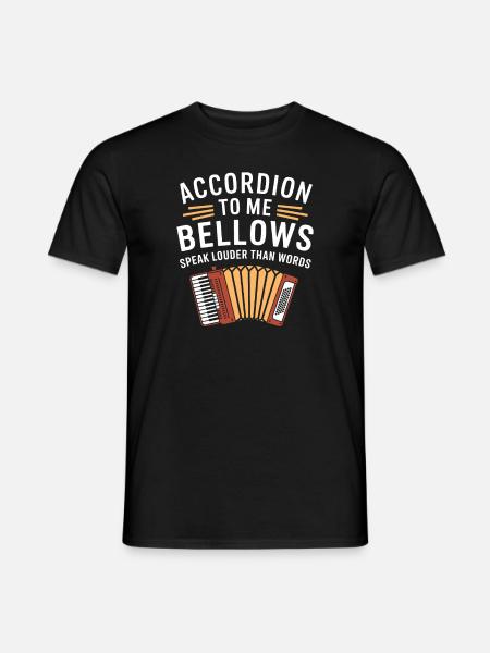 Akkordeon - Männer T-Shirt - Schwarz
