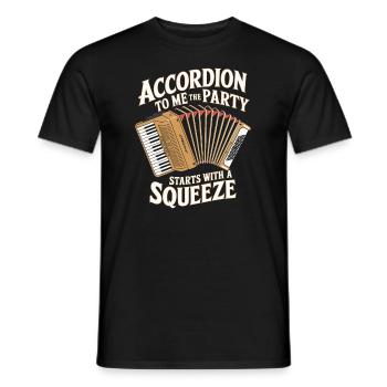 Akkordeon - Männer T-Shirt - Schwarz - Vorne - AI Model Male 178 light (178cm)