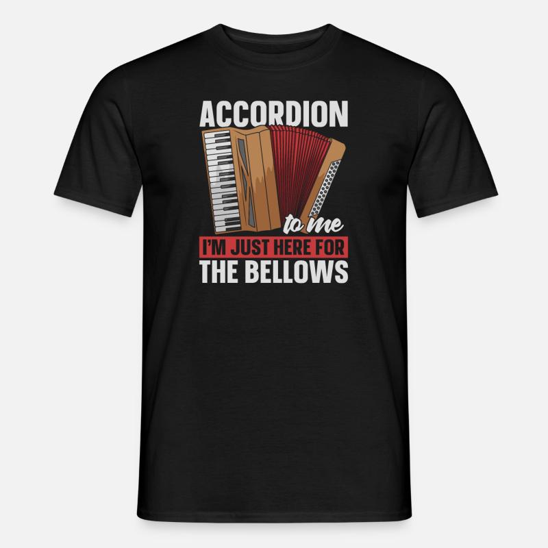 Akkordeon - Männer T-Shirt - Schwarz