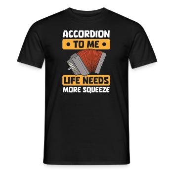 Accordéon - T-shirt homme - noir - Devant - AI Model Male 178 light (178cm)
