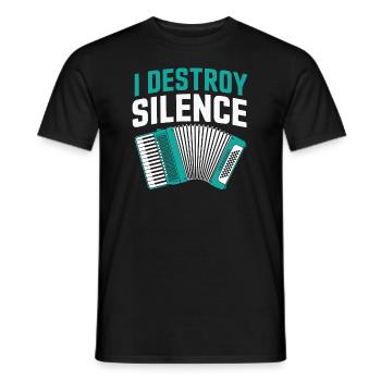 Accordéon - T-shirt homme - noir - Devant - AI Model Male 178 light (178cm)