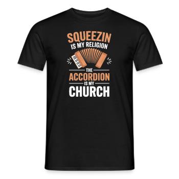 Accordéon - T-shirt homme - noir - Devant - AI Model Male 178 light (178cm)