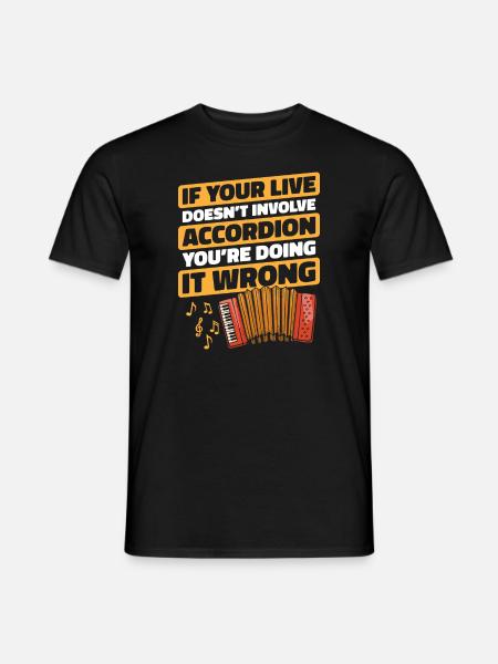 Accordion - Men's T-Shirt - black