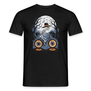 Bicycle Halloween Cyclist - Men's T-Shirt - black - Front - AI Model Male 178 light (178cm)