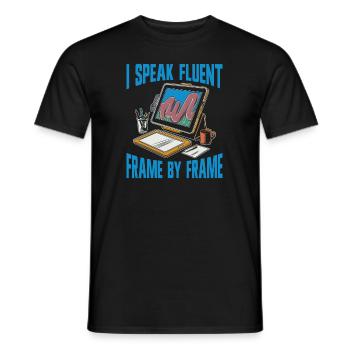 Animateur - T-shirt homme - noir - Devant - AI Model Male 178 light (178cm)