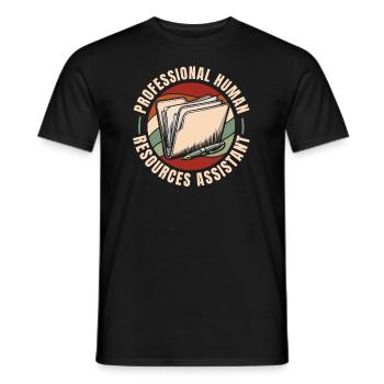 Hr Assistent - Männer T-Shirt - Schwarz - Vorne - AI Model Male 178 light (178cm)