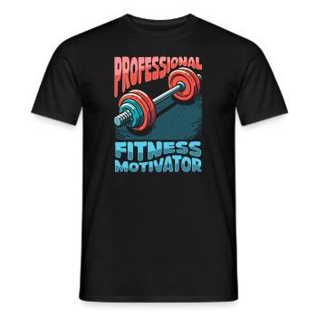 Fitness Trainers Personal Trainers - Men's T-Shirt - black - Front - AI Model Male 178 light (178cm)