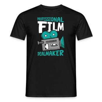 Filmproduzent - Männer T-Shirt - Schwarz - Vorne - AI Model Male 178 light (178cm)