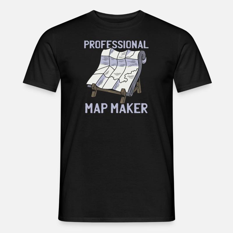 Kartograph - Männer T-Shirt - Schwarz