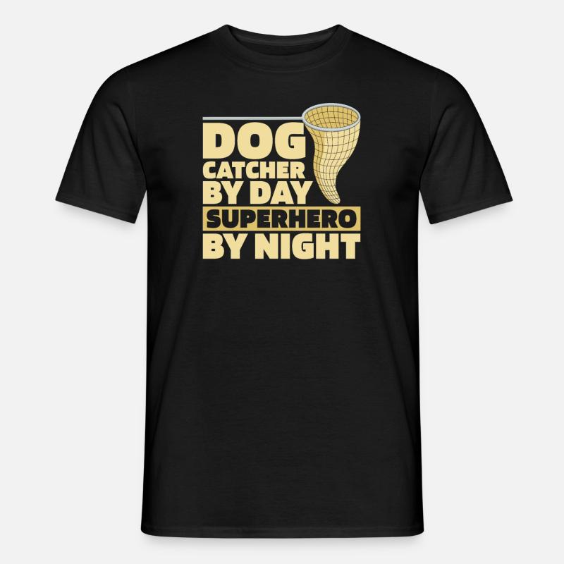 Hundefänger - Männer T-Shirt - Schwarz