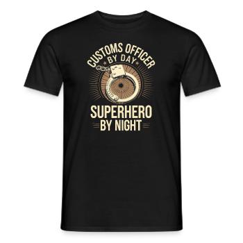 Customs official - Men's T-Shirt - black - Front - AI Model Male 178 light (178cm)