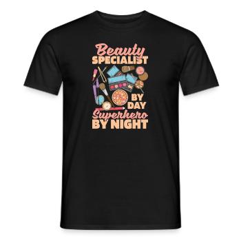 Beauty Specialist - Men's T-Shirt - black - Front - AI Model Male 178 light (178cm)