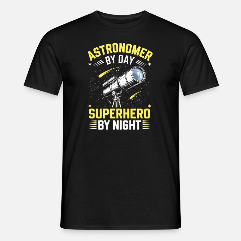Astronom - Männer T-Shirt - Schwarz
