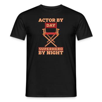 Acteur - T-shirt homme - noir - Devant - AI Model Male 178 light (178cm)