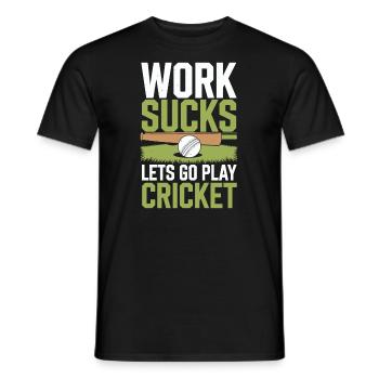 Cricket - Men's T-Shirt - black - Front - AI Model Male 178 light (178cm)