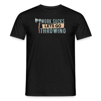 Axe Throwing Axe Thrower - Men's T-Shirt - black - Front - AI Model Male 178 light (178cm)