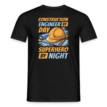 Civil engineer - Men's T-Shirt - black - Front - AI Model Male 178 light (178cm)