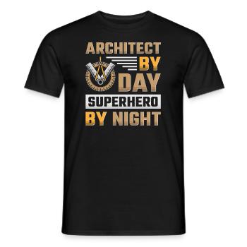 Architect Architecture - Men's T-Shirt - black - Front - AI Model Male 178 light (178cm)