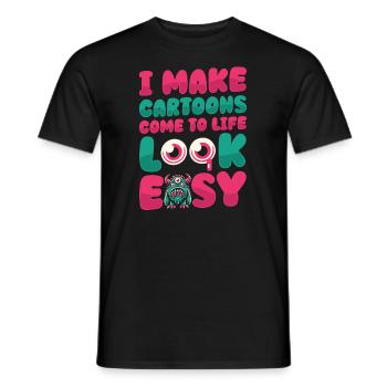 Animateur - T-shirt homme - noir - Devant - AI Model Male 178 light (178cm)