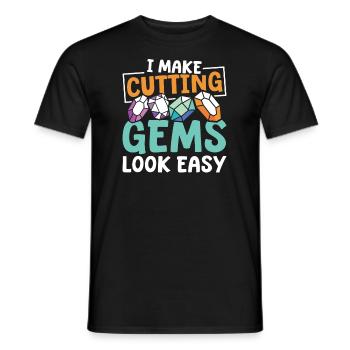 Tailleur de pierres précieuses - T-shirt homme - noir - Devant - AI Model Male 178 light (178cm)