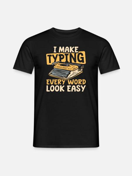 Sténographe - T-shirt homme - noir