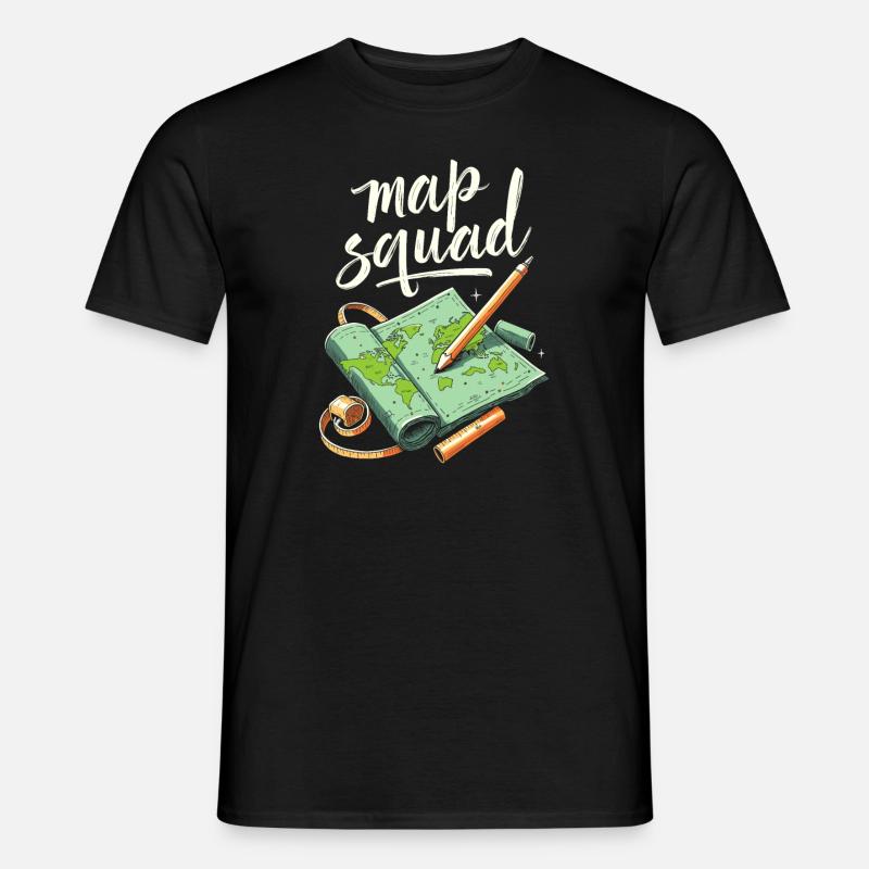 Kartograph Kader - Männer T-Shirt - Schwarz