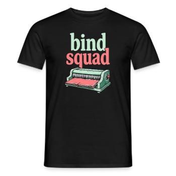 Bookbinder Squad - Men's T-Shirt - black - Front - AI Model Male 178 light (178cm)