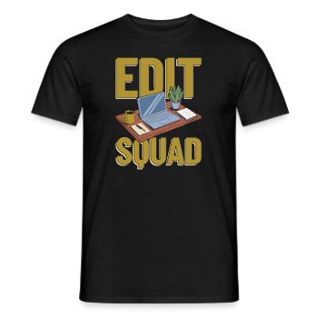 Editor Kader - Männer T-Shirt - Schwarz - Vorne - AI Model Male 178 light (178cm)