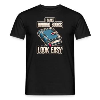 Bookbinder - Men's T-Shirt - black - Front - AI Model Male 178 light (178cm)