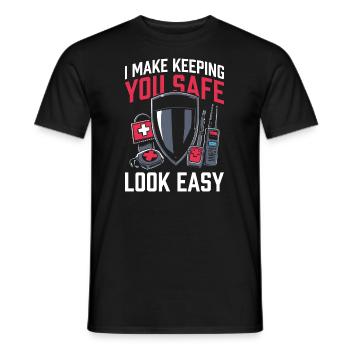 Leibwächter - Männer T-Shirt - Schwarz - Vorne - AI Model Male 178 light (178cm)