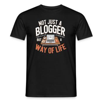 Blogger Blogging - Men's T-Shirt - black - Front - AI Model Male 178 light (178cm)