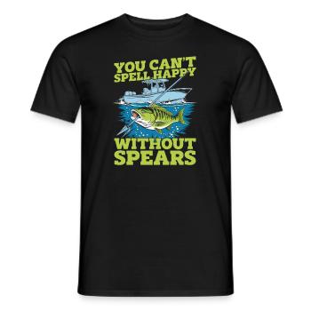 Chasse sous-marine Pêche - T-shirt homme - noir - Devant - AI Model Male 178 light (178cm)