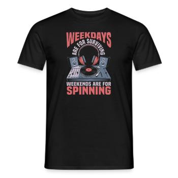 Dj Disc Jockey - Männer T-Shirt - Schwarz - Vorne - AI Model Male 178 light (178cm)