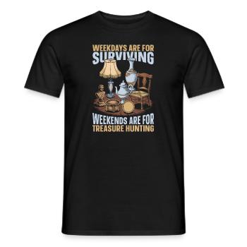 Antiques Antique dealers - Men's T-Shirt - black - Front - AI Model Male 178 light (178cm)