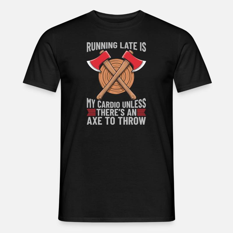 Axtwerfen Axtwerfer - Männer T-Shirt - Schwarz